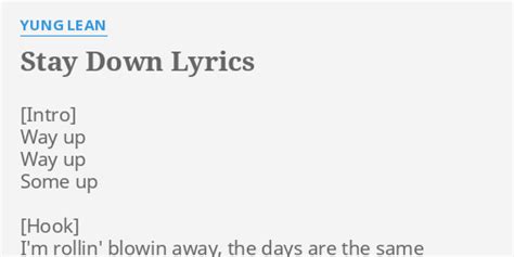 Stay Down Lyrics 